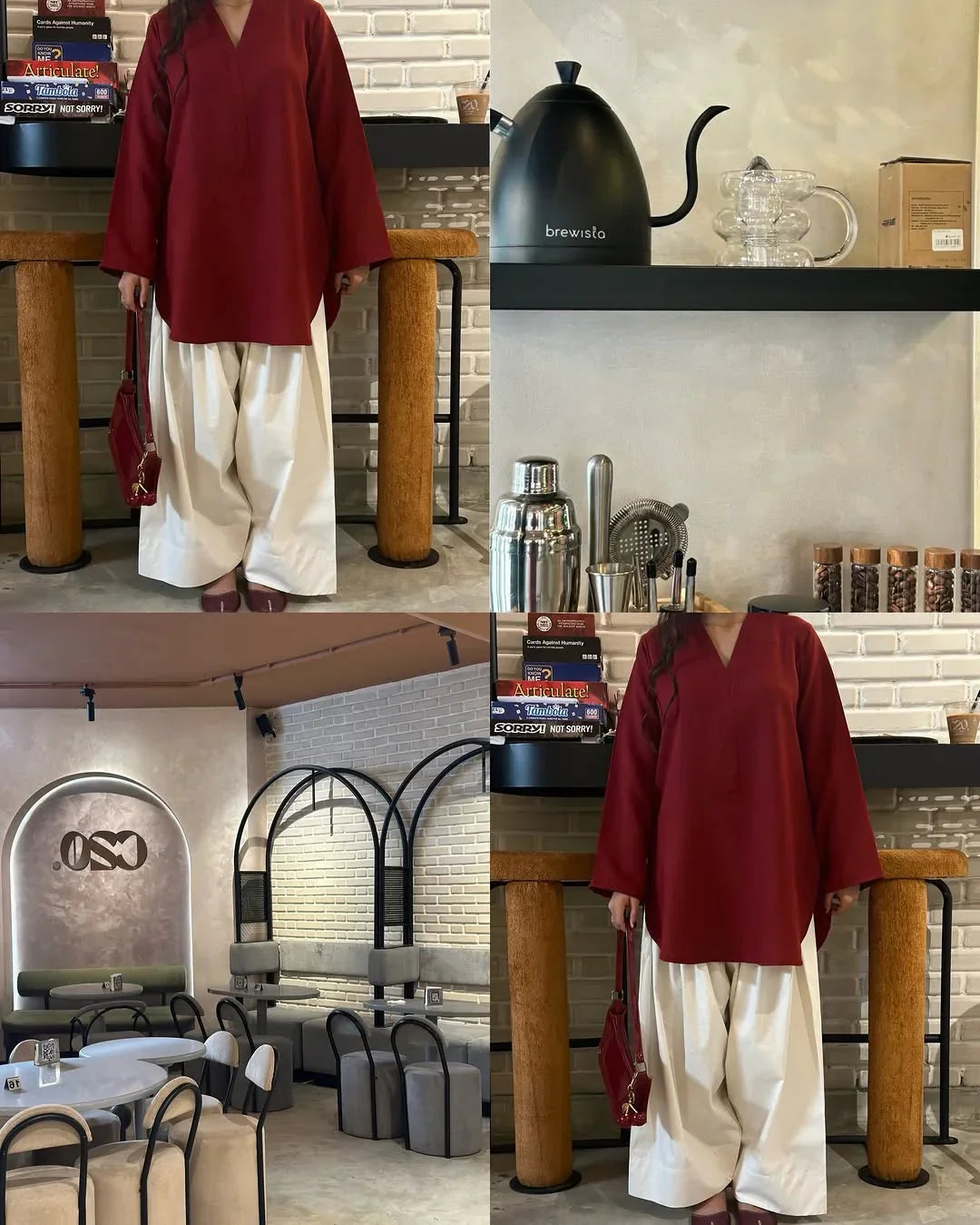 Dynamic Cherry Furshi Co-ord