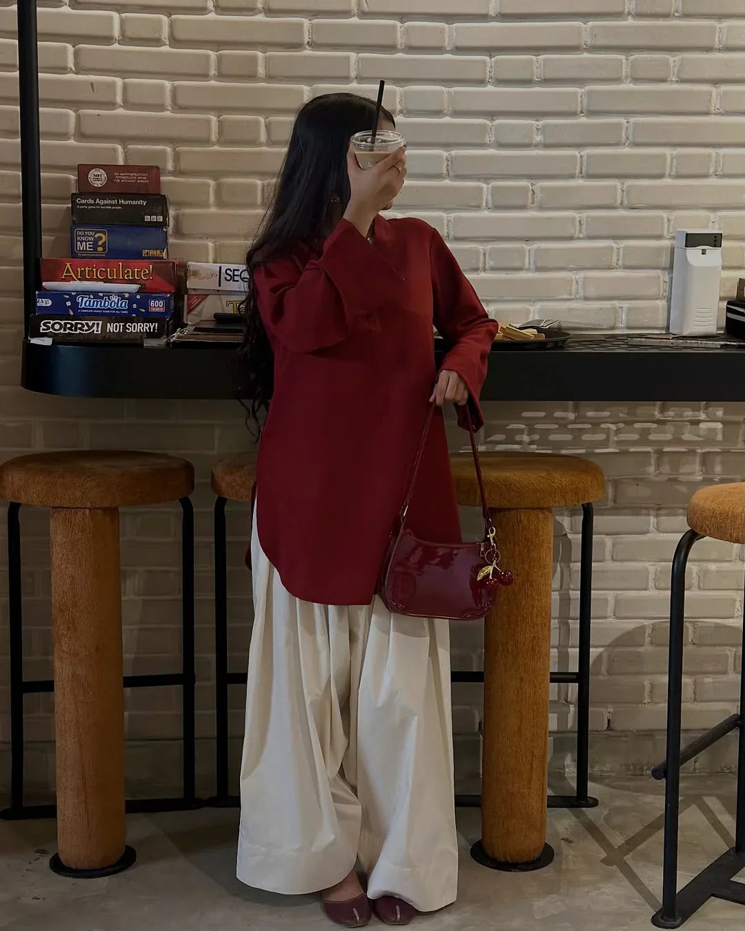 Dynamic Cherry Furshi Co-ord