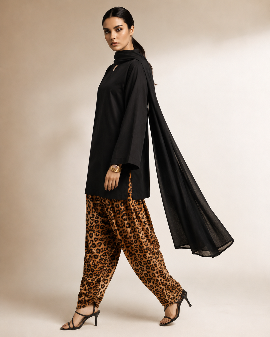 Leopard Noir Co-ord Set
