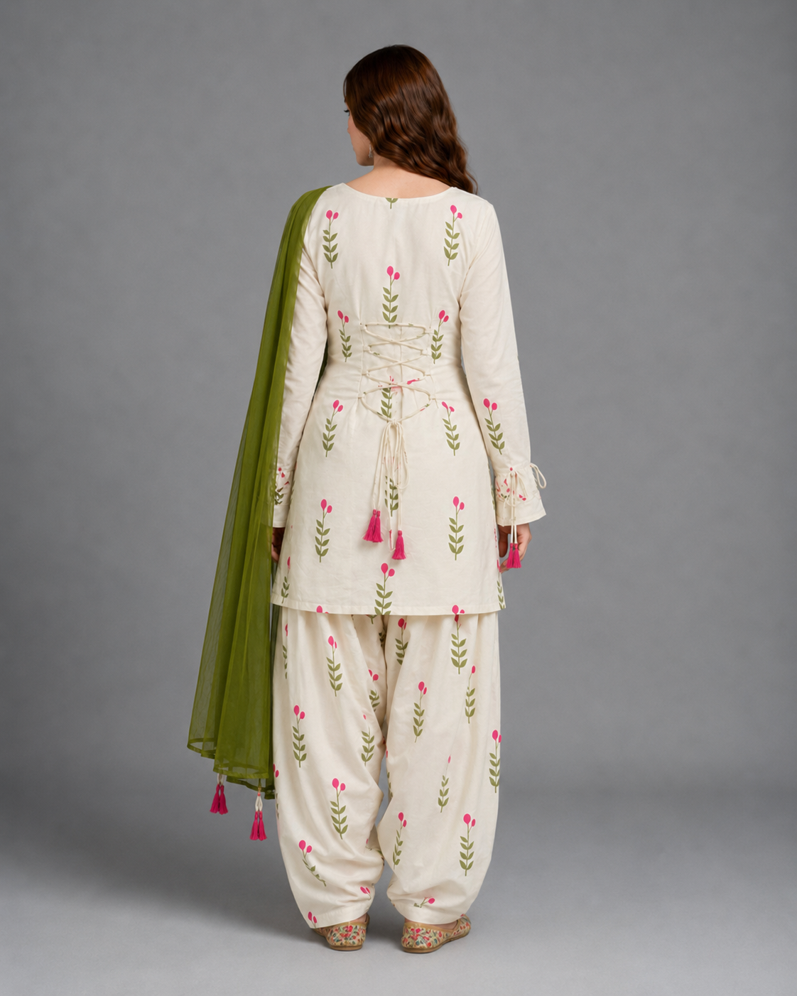 Green Berry Printed 3pc