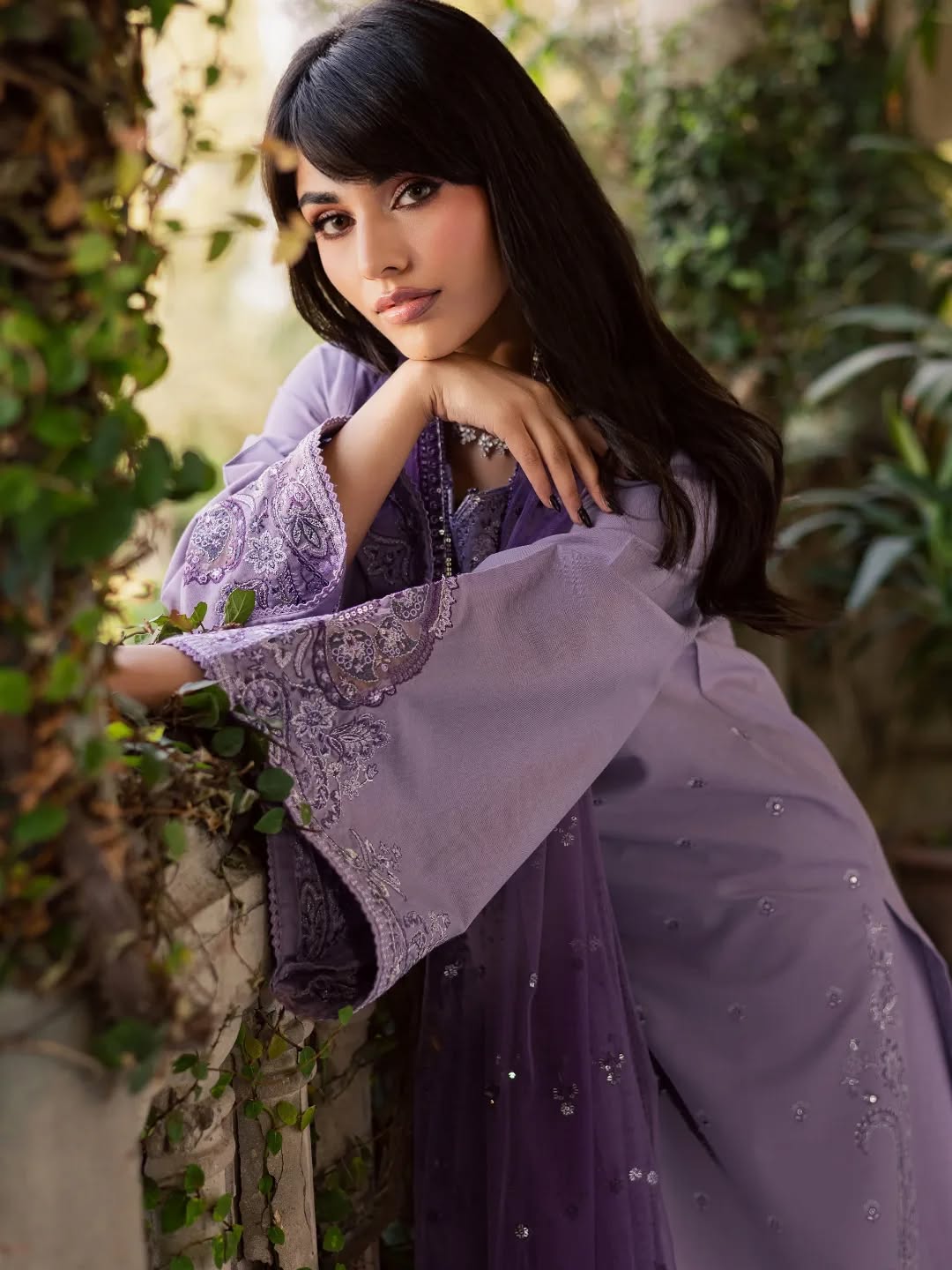 Lavender Embroidered 3pc