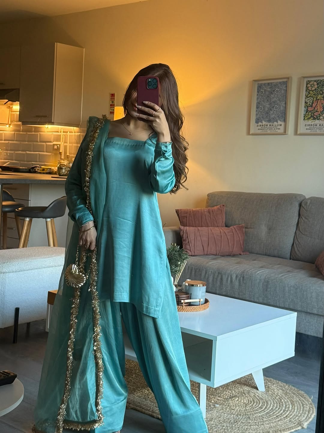 TealBug Embroidered 3pc
