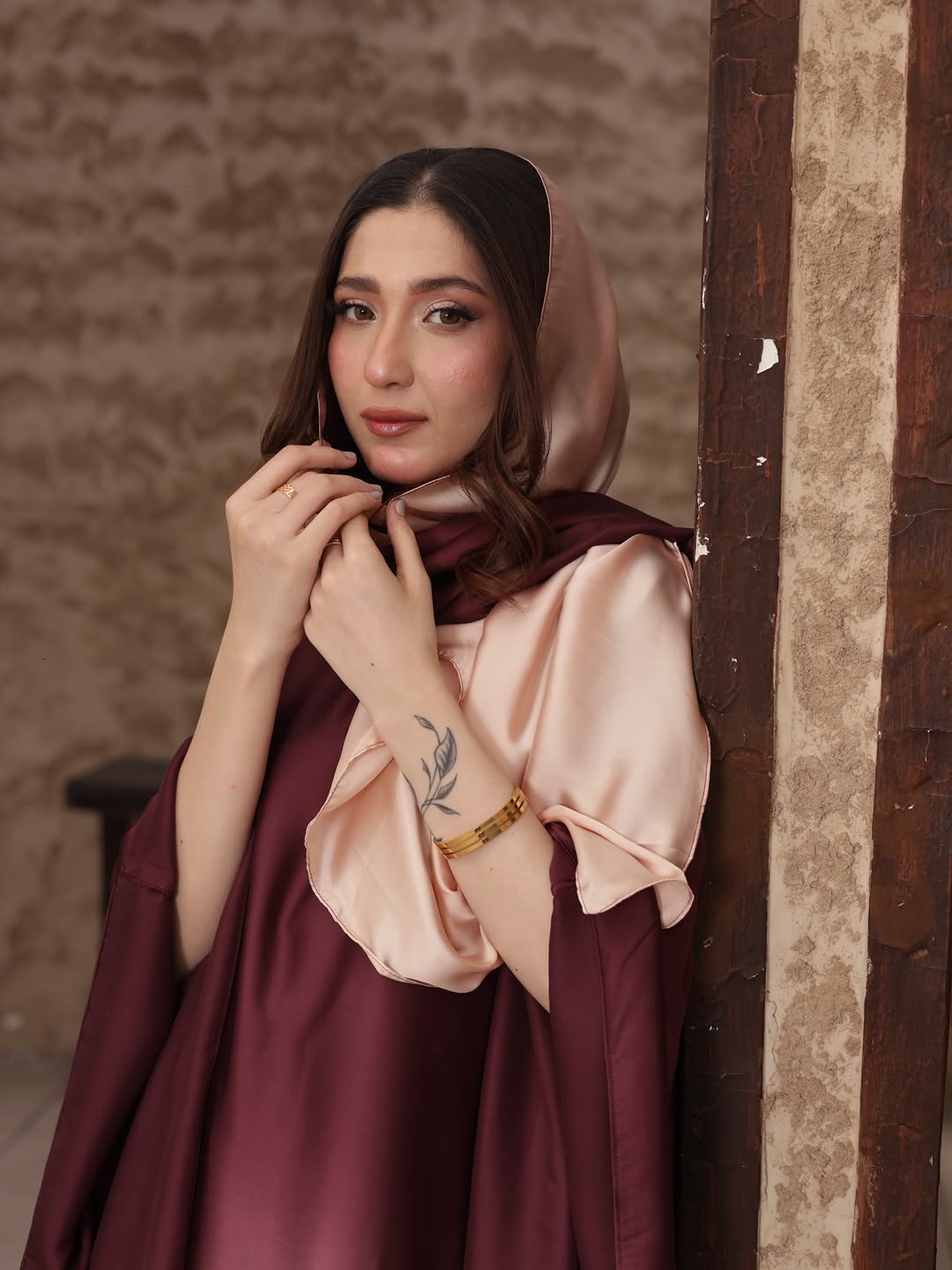 Blush Double-Tone Kaftan Set