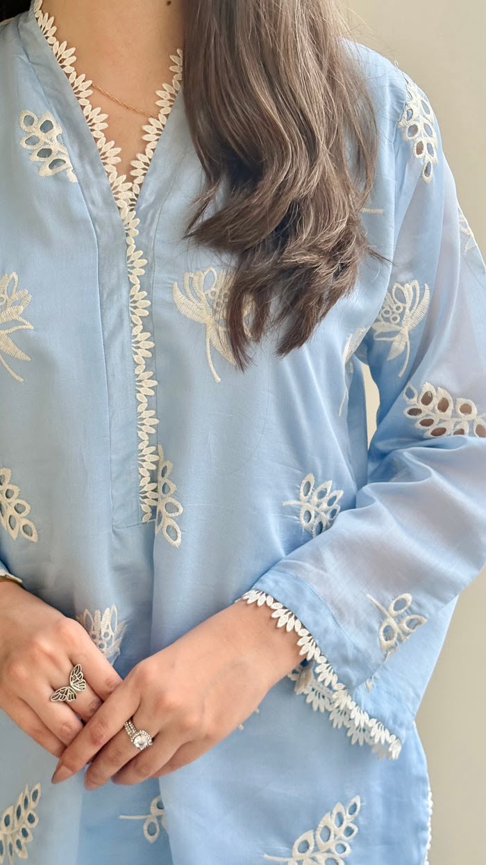 Ocean Sky Embroidered 2pc
