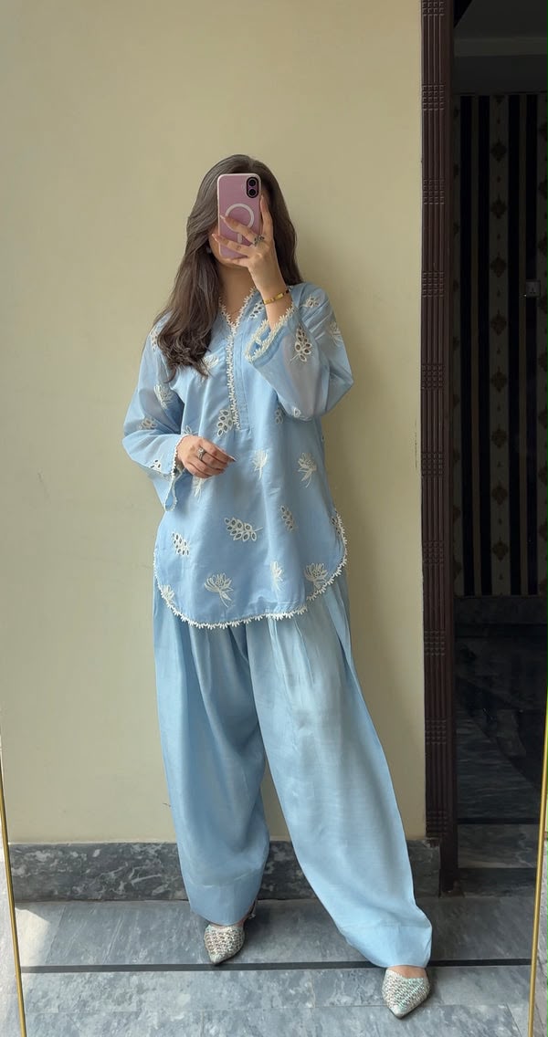 Ocean Sky Embroidered 2pc