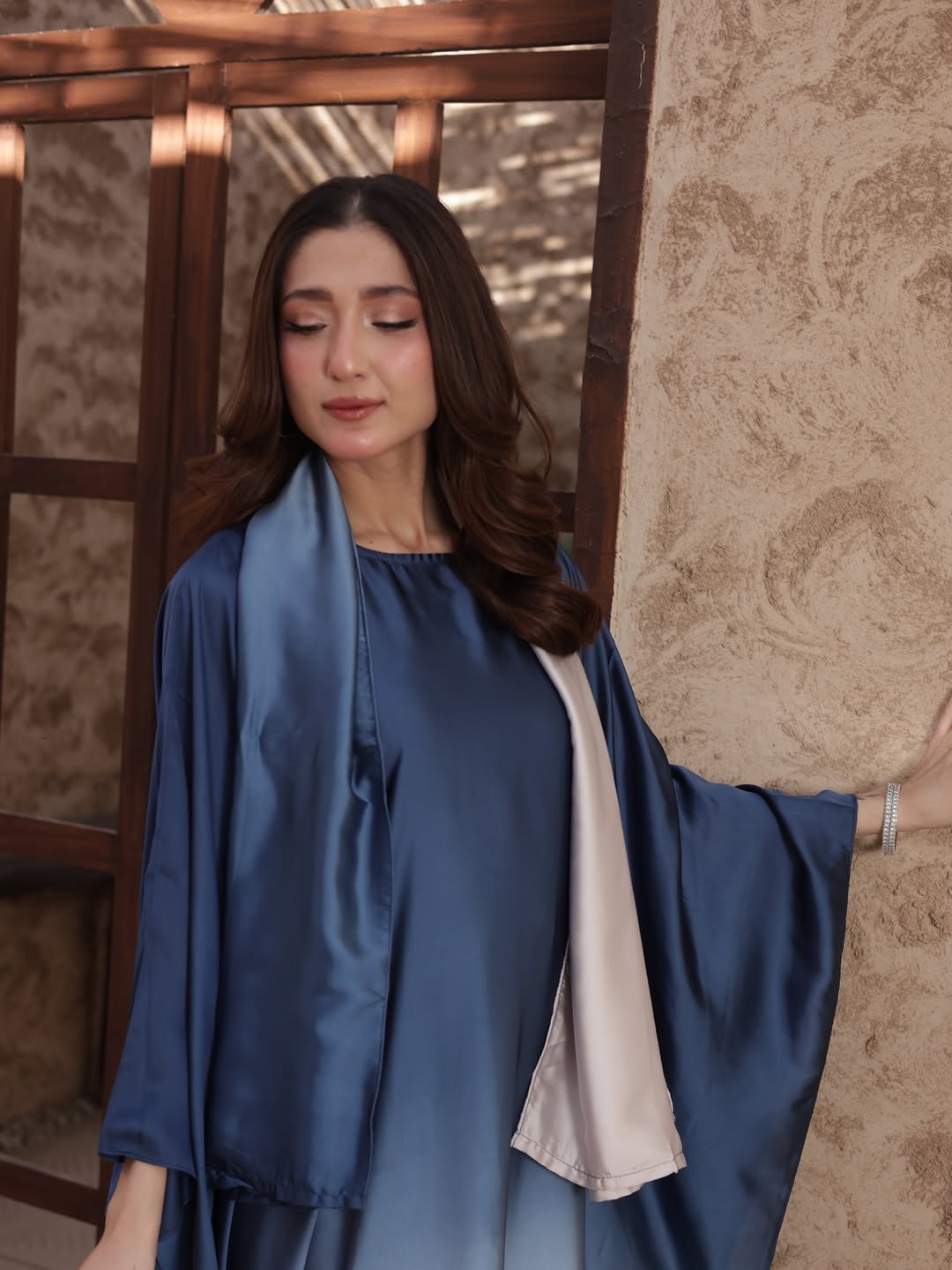 Ocean Double-Tone Kaftan Set