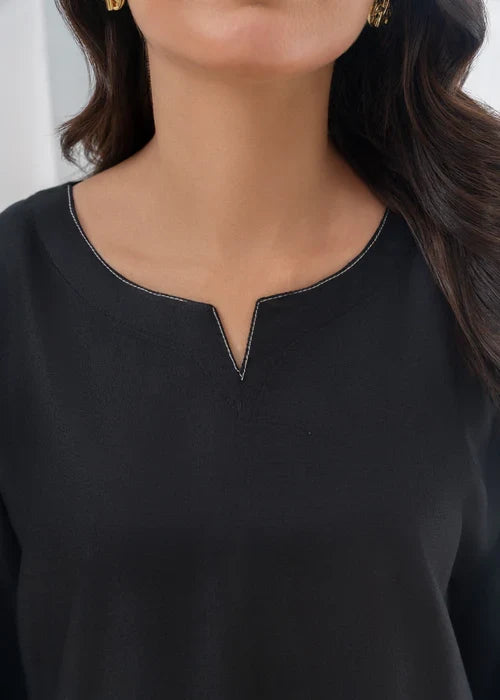 PLAIN BLACK FARSHI SHALWAR 2PCS