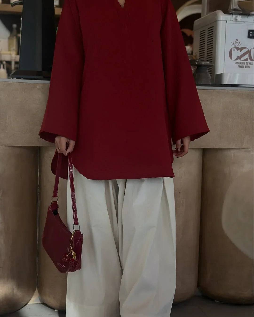 Dynamic Cherry Furshi Co-ord
