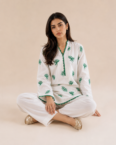 Green Ocean Embroidered 2pc