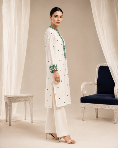 Green Vine Embroidered 2pc
