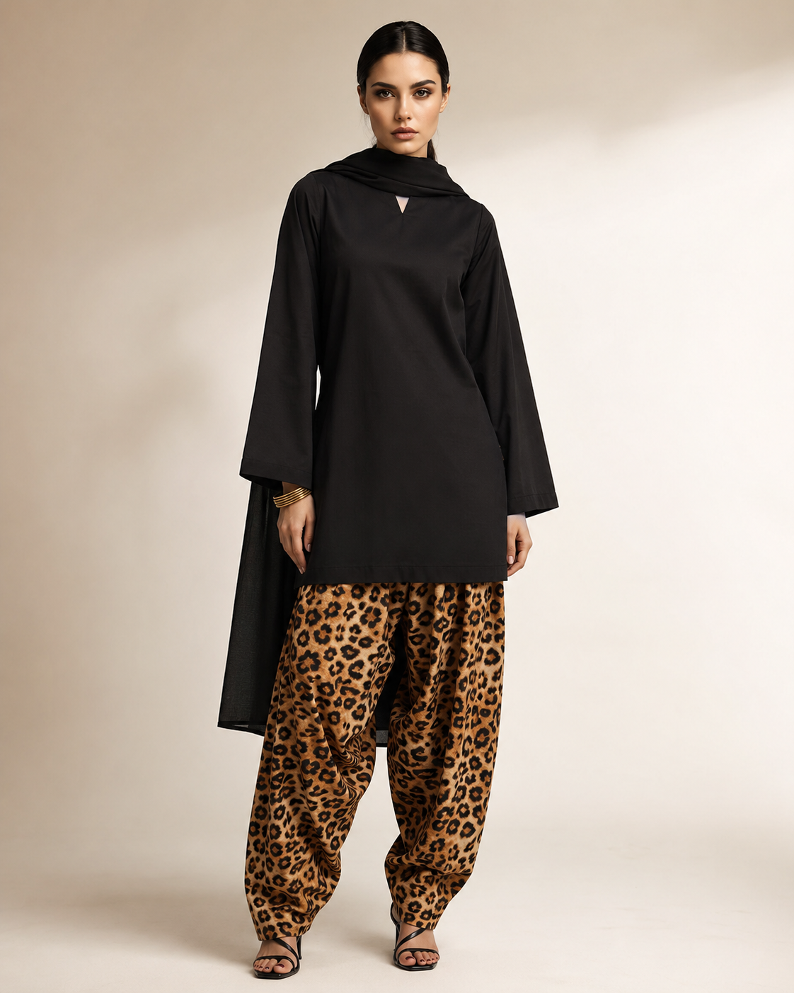 Leopard Noir Co-ord Set