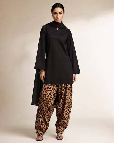 Leopard Noir Co-ord Set