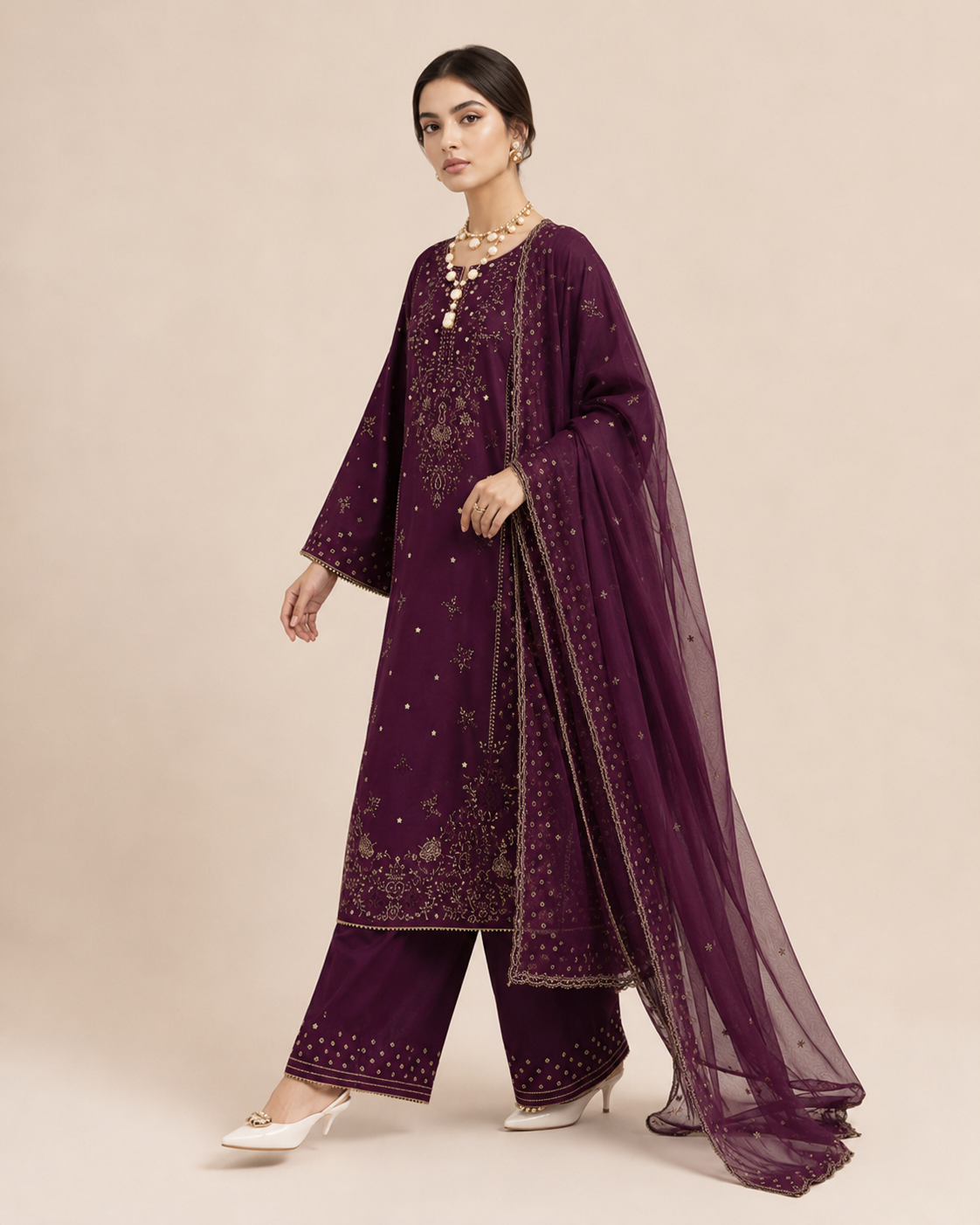Aneesa Embroidered 3pc