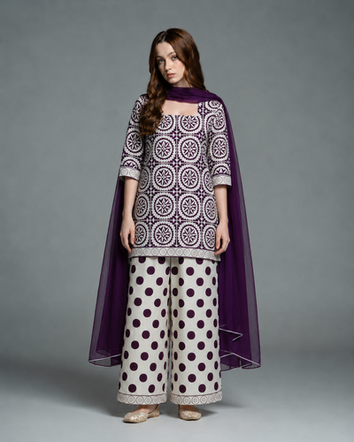 Pemberly Printed 3pc — Purple