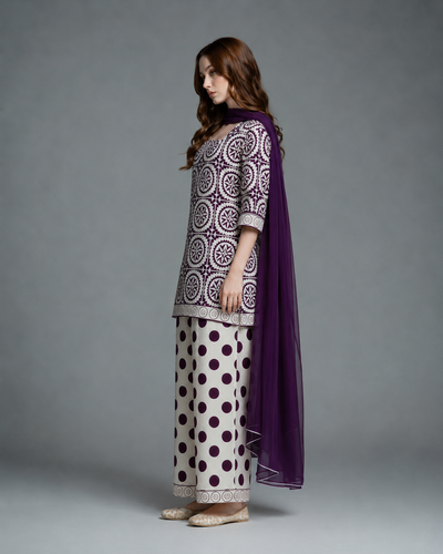 Pemberly Printed 3pc — Purple
