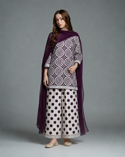 Pemberly Printed 3pc — Purple