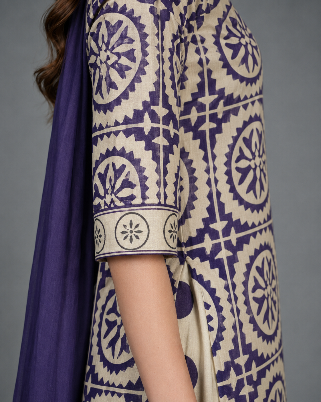 Pemberly Printed 3pc - Navy