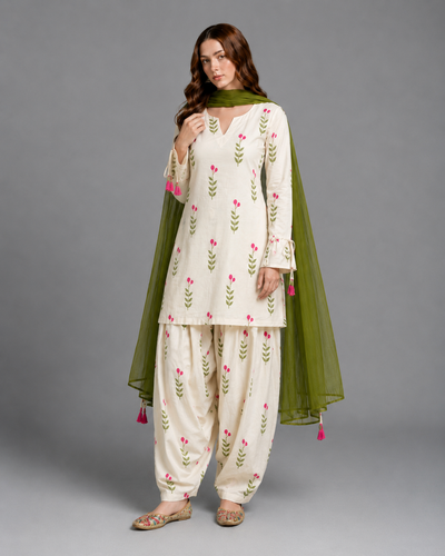 Green Berry Printed 3pc