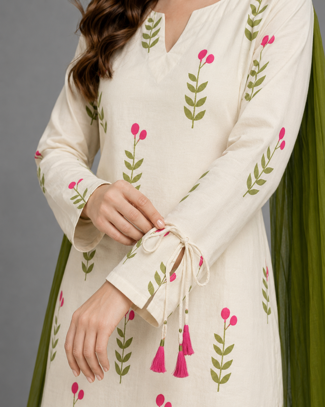 Green Berry Printed 3pc