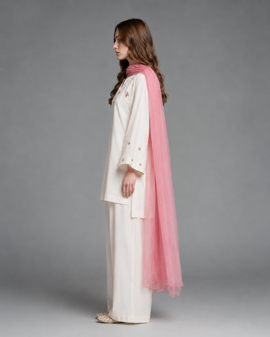 Pearl Rose Embroidered 3pc