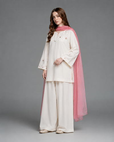 Pearl Rose Embroidered 3pc
