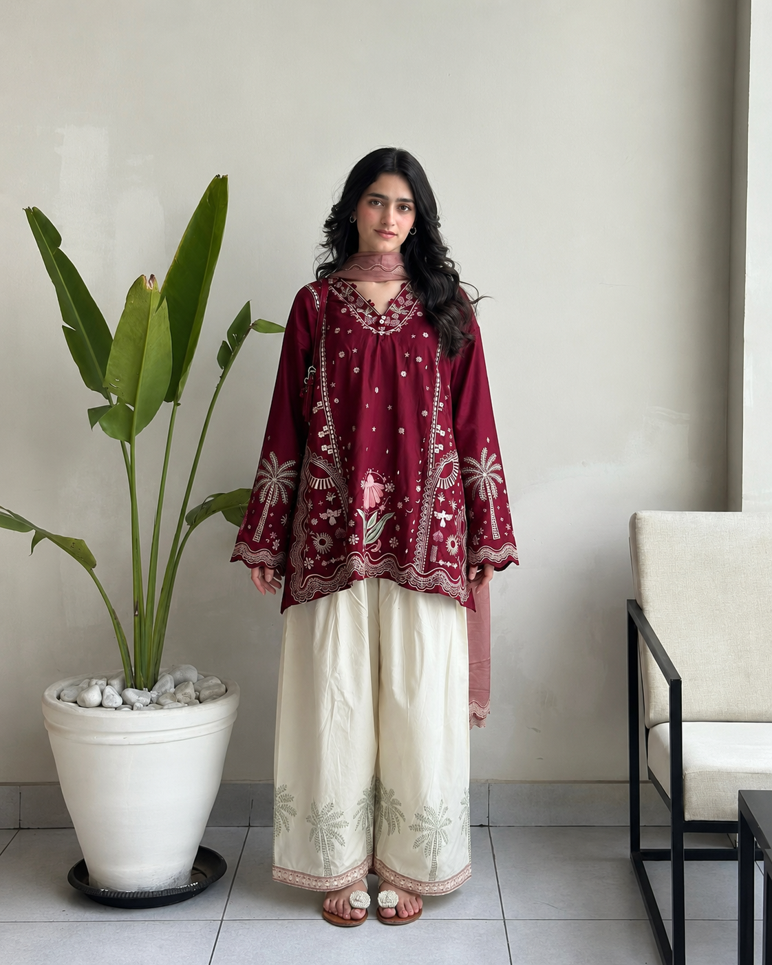 Palmera Embroidered Co-ord Set