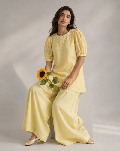 Buttery Chikankari Co-ord Set