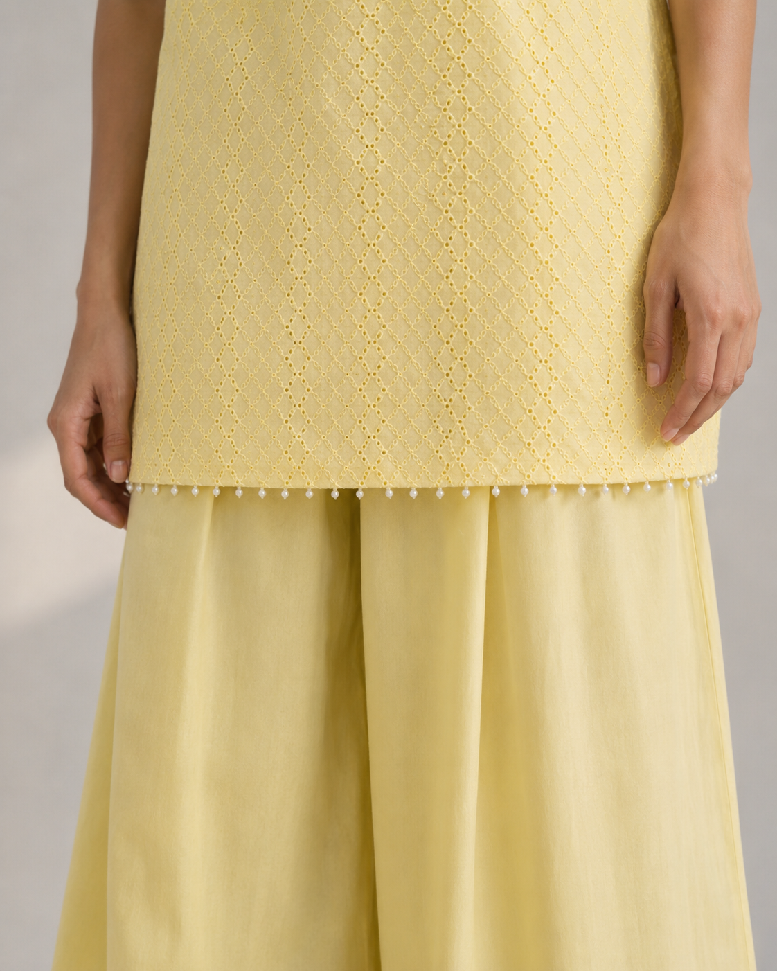 Buttery Chikankari Co-ord Set