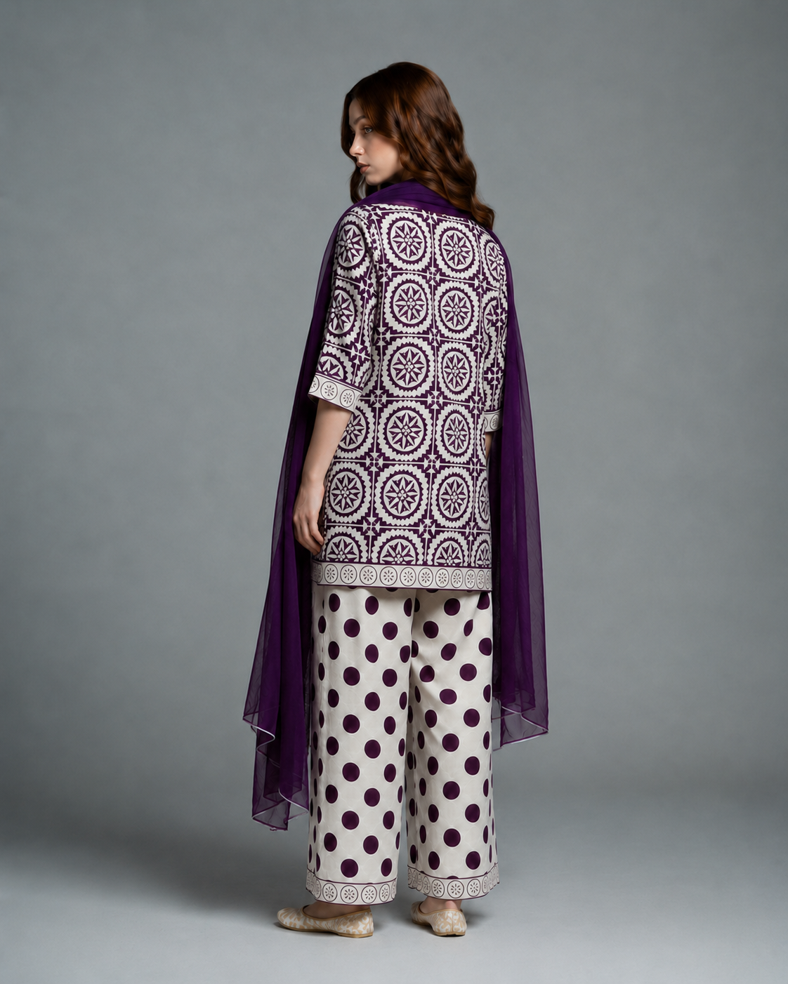 Pemberly Printed 3pc — Purple
