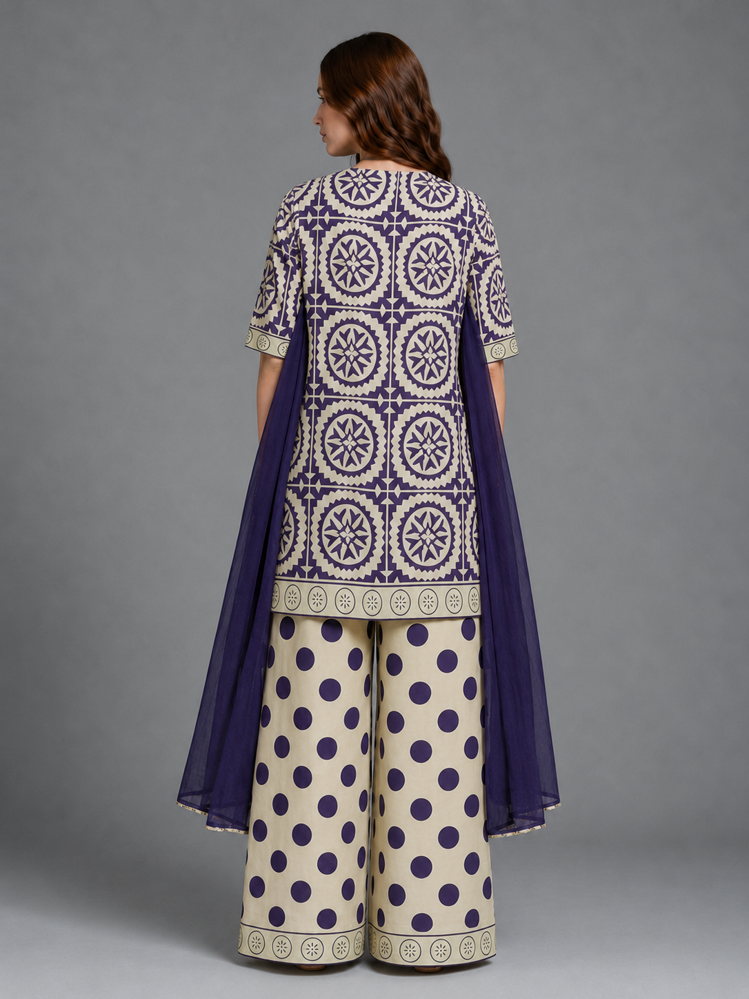 Pemberly Printed 3pc - Navy