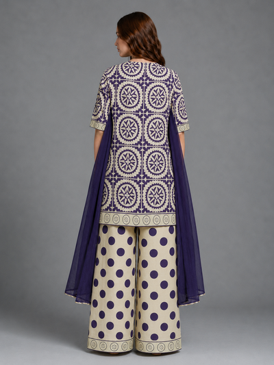 Pemberly Printed 3pc - Navy