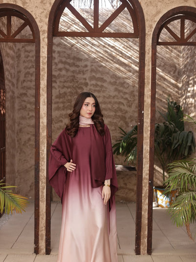 Blush Double-Tone Kaftan Set