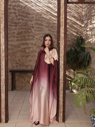 Blush Double-Tone Kaftan Set
