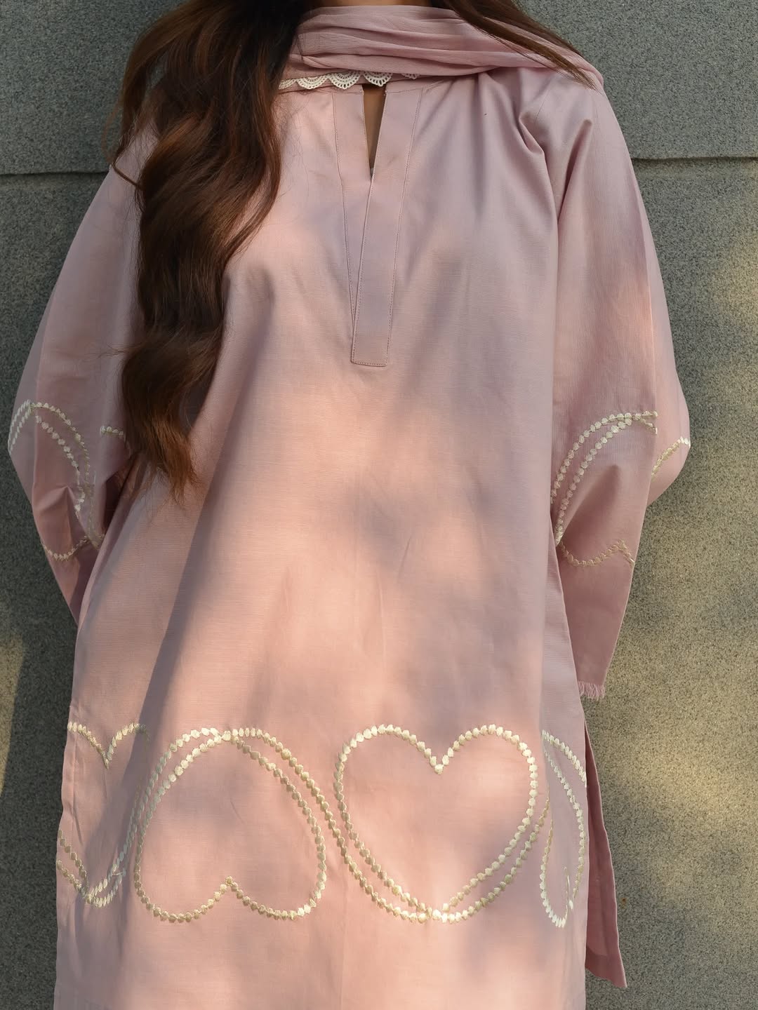 Heart-Bloom Embroidered 3pc