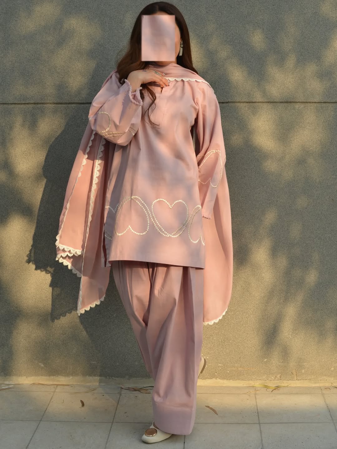 Heart-Bloom Embroidered 3pc