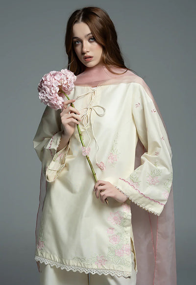 Amora White Embroidered 3pc