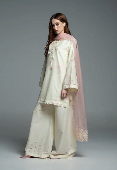 Amora White Embroidered 3pc