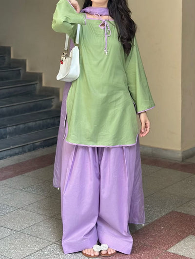 Dual Farshi Embroidered 3pc