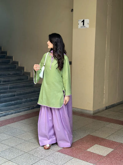 Dual Farshi Embroidered 3pc