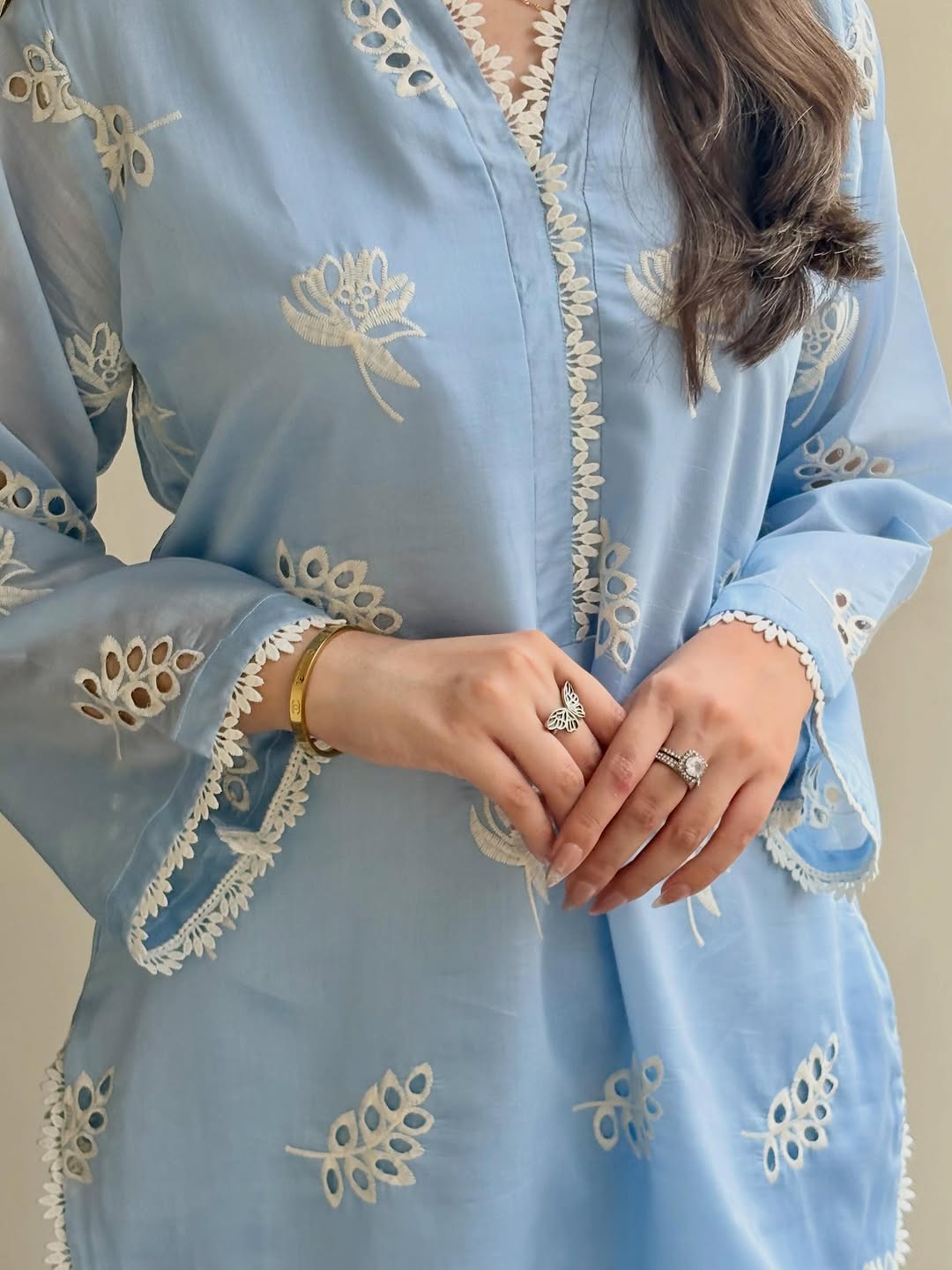 Ocean Sky Embroidered 2pc