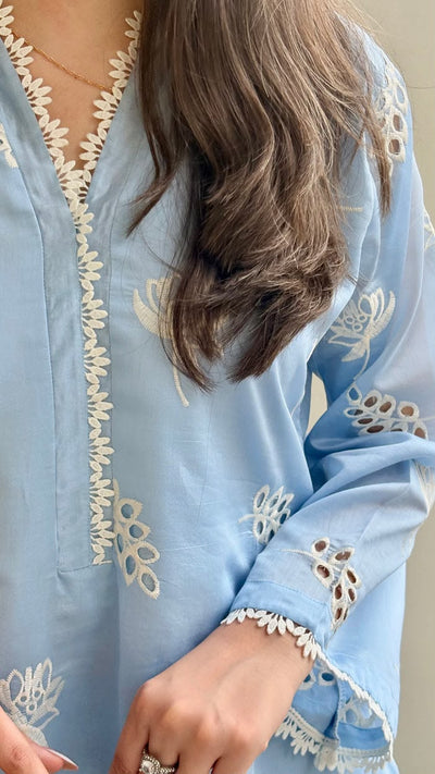 Ocean Sky Embroidered 2pc