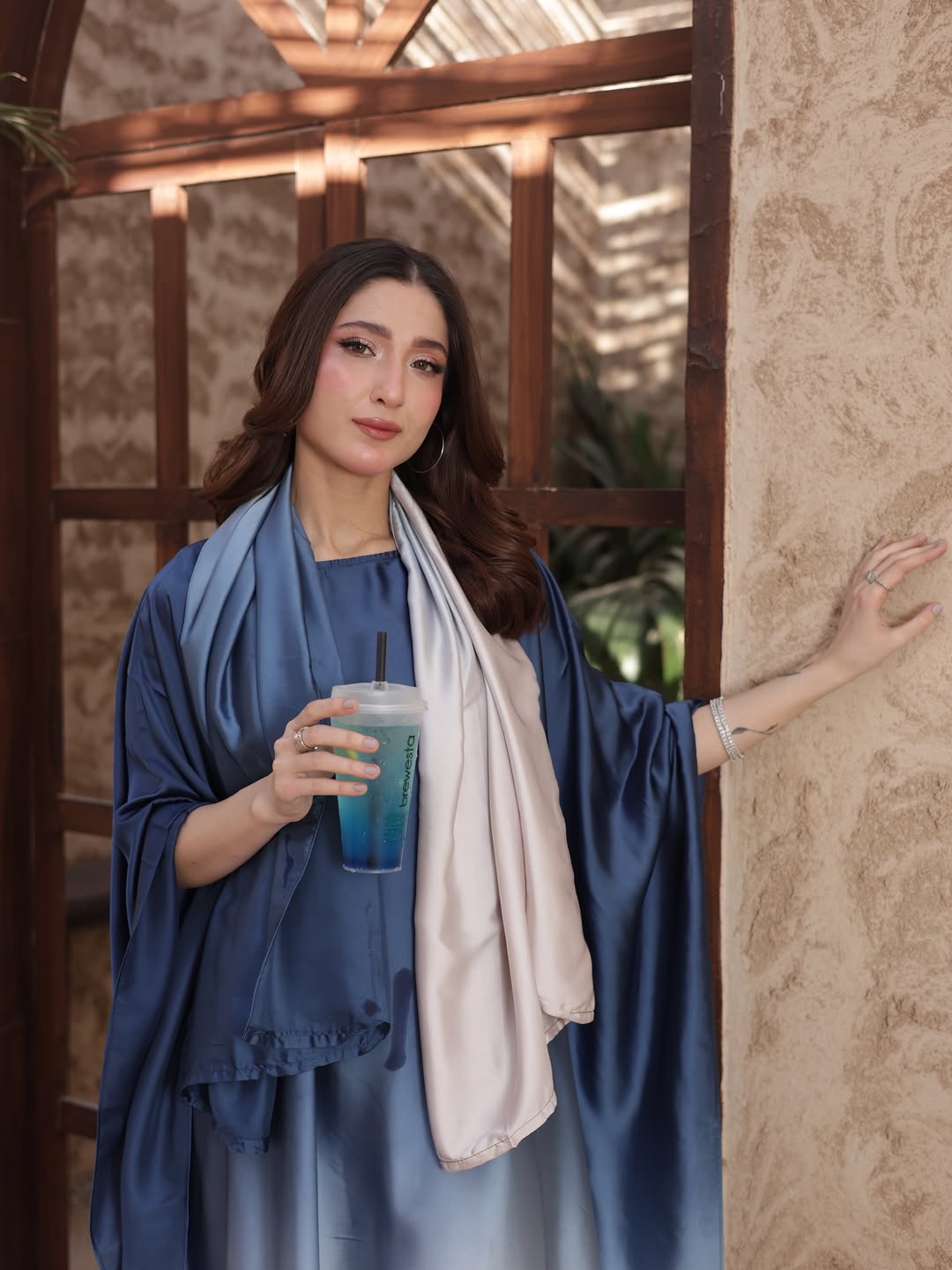 Ocean Double-Tone Kaftan Set