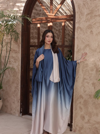 Ocean Double-Tone Kaftan Set