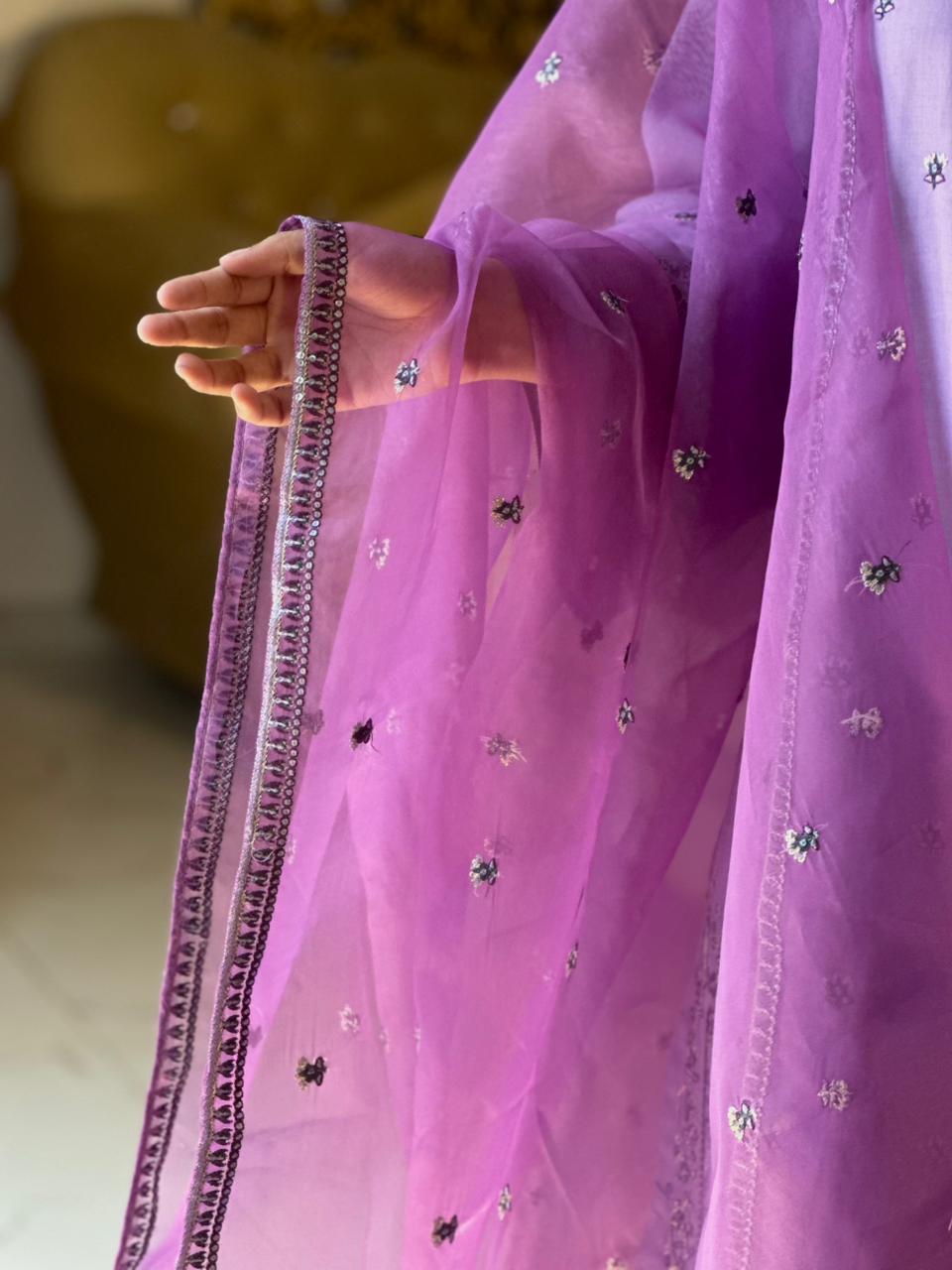 Lavender Embroidered 3pc