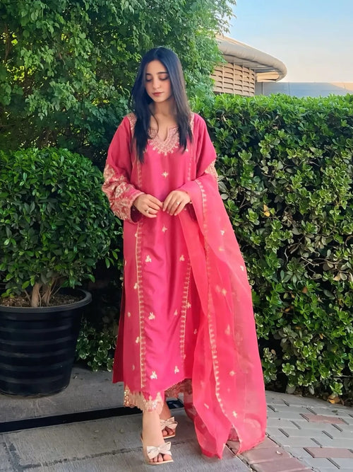 PINK OPAL EMBROIDERED 3PCS