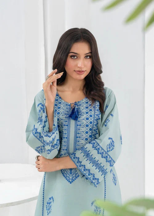 Jugun Blue Embroidered Co-Ord