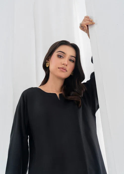PLAIN BLACK FARSHI SHALWAR 2PCS