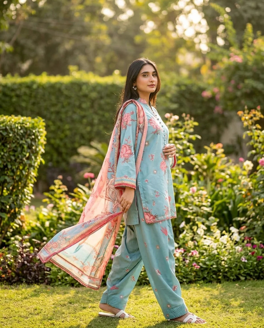 Bareen Embroidered 3pc